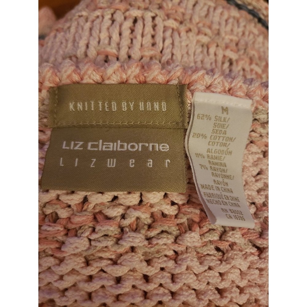 90s Liz Claiborne Pink Silk Blend Sweater - Picture 4 of 4